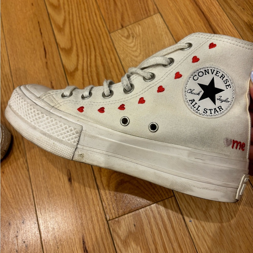 Limited edition Valentine’s Day Converse Women's White High-Top Sneakers